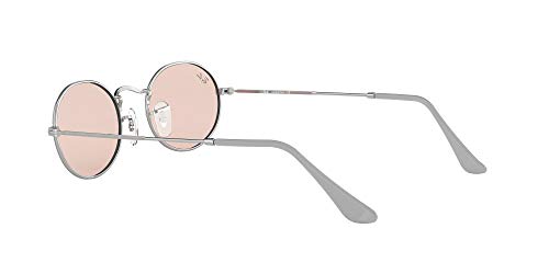 Ray-Ban Oval Gafas de Lectura, Plateado/Rosa Claro, 51 Unisex Adulto