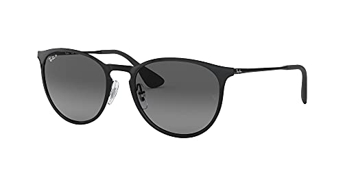 Ray-Ban RB3539- Shiny Black Frame/Light Grey Gradient Grey Polar Lens, 54 MM