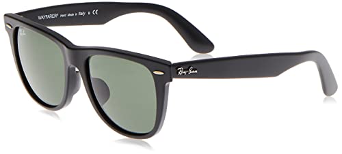 Ray-Ban Wayfarer WAYFARER-0RB2140F901S, Schwarz (Matte Black 901s), Talla Única (52) Unisex Adulto