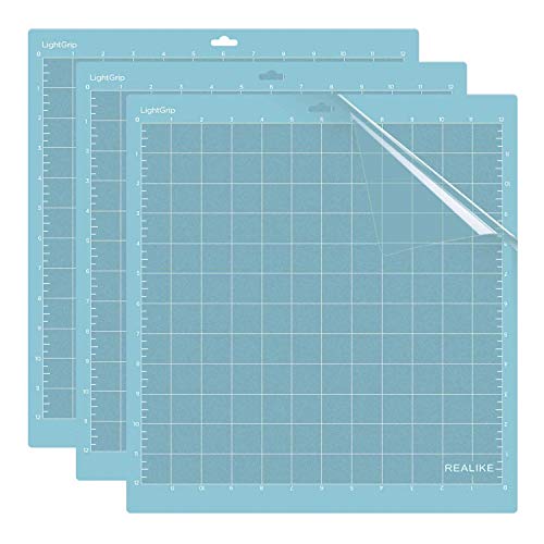 REALIKE luz Agarre Adhesivo Alfombrilla de Corte 3 uds 12X12” de Adherencia Cutting Mat para Todas las Máquinas Silhouette Cameo y Cricut