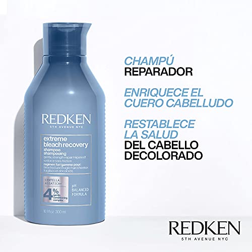 Redken | Champú de Reparación para Fortalecer el Cabello Dañado, Extreme Bleach Recovery, 300 ml