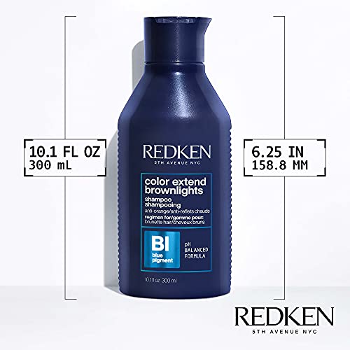 Redken | Champú Neutralizador de Reflejos para Cabello Moreno, Color Extend Brownlights, 300 ml