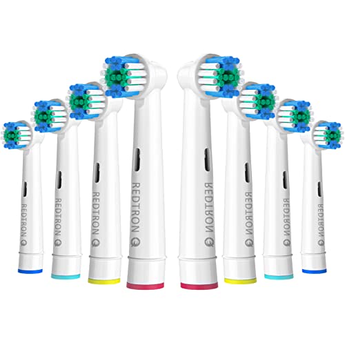 REDTRON Cabezales de cepillo de repuesto para Oral B (8 unidades), cabezales de repuesto para los cepillos eléctricos Precision Clean Pro1000 Pro3000 Pro5000 Pro7000 y más