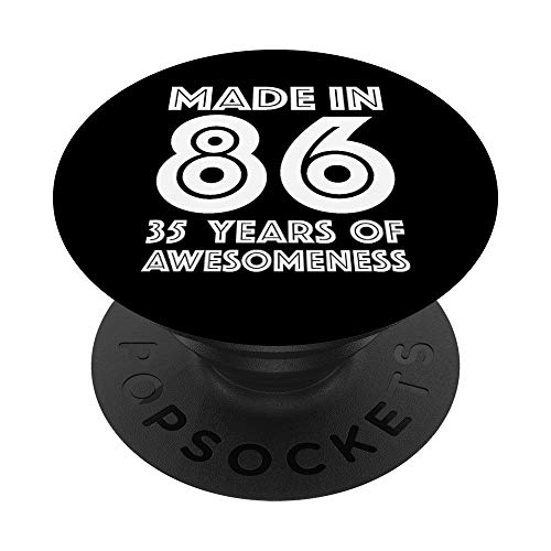 Regalo de 35 cumpleaños para él Hombres Edad 35 años Hijo PopSockets PopGrip: Agarre intercambiable para Teléfonos y Tabletas