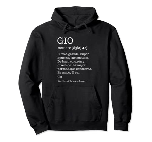 Regalo para Gio con Nombre Divertido Significado Hombres Sudadera con Capucha