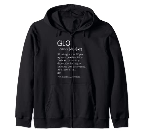 Regalo para Gio con Nombre Divertido Significado Hombres Sudadera con Capucha