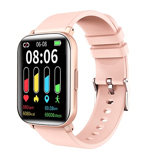 Reloj Inteligente Mujer Hombre, 1.69" Smartwatch con Esfera Personalizada IP68 Pulsera Actividad Inteligente con Oxímetro Pulsómetro Sueño Monitor de Podómetro Calorías Reloj para Android iPhone