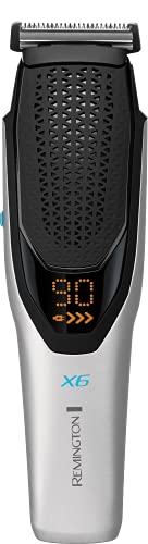 Remington Máquina de Cortar Pelo X6 Power-X Series - Cortapelos con Cable e Inalámbrico, Cuchillas de Acero de Calidad Japonesa, 90 min Autonomía, Plata - HC6001