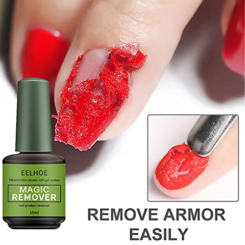 Removedor de Esmalte de Uñas Magic Removedor de Esmalte de Gel Magic Soak-Off, Removedor Esmalte Permanente Profesional Elimina El Esmalte de Uñas en 3-5 Minutos Fácil Y Rápidamente