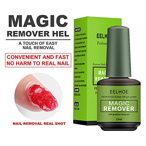 Removedor de Esmalte de Uñas Magic Removedor de Esmalte de Gel Magic Soak-Off, Removedor Esmalte Permanente Profesional Elimina El Esmalte de Uñas en 3-5 Minutos Fácil Y Rápidamente