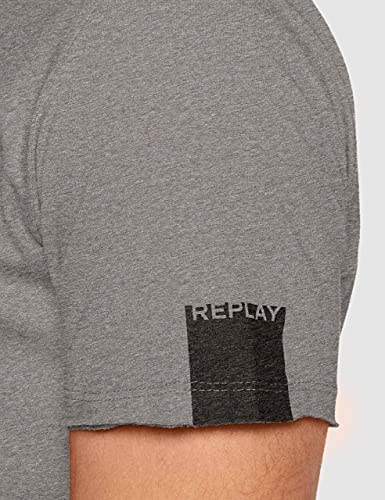 REPLAY M3591 .000.2660 Camiseta, Gris (Dark Grey Melange M03), M para Hombre