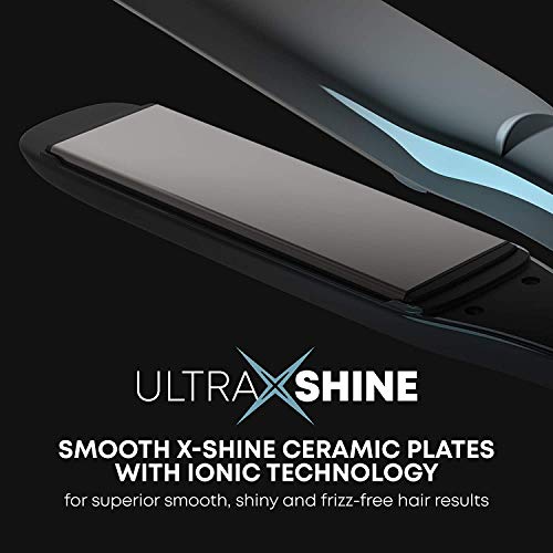 REVAMP Progloss Ultra X Shine Plancha del Pelo Cerámica, Alisado y Rizado Profesional de Salón Para Cabello Largo y Grueso, Tecnología de Calor rápido