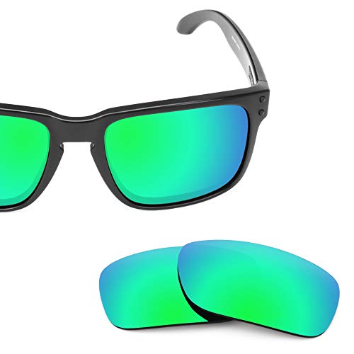 Revant Lentes de Repuesto Compatibles con Gafas de Sol Oakley Holbrook, Polarizados, Verde Esmeralda MirrorShield