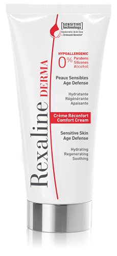 Rexaline - Crema Confort - Hidratante - Regeneradora - Calmante - Crema facial dermatológica e hipoalergénica - Crema anti-rojeces y anti-irritaciones - Ácido hialurónico - Piel sensible - 50ml