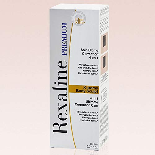 Rexaline - X-treme Body Sculpt - Tratamiento Ultimo De Corrección 4 En Corporal Antienvejecimiento Con Ácido Hialurónico - Crema Corporal - Crema Anti Celulitis Y Estrías - 50 Ml, Almond