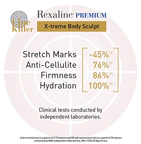 Rexaline - X-treme Body Sculpt - Tratamiento Ultimo De Corrección 4 En Corporal Antienvejecimiento Con Ácido Hialurónico - Crema Corporal - Crema Anti Celulitis Y Estrías - 50 Ml, Almond