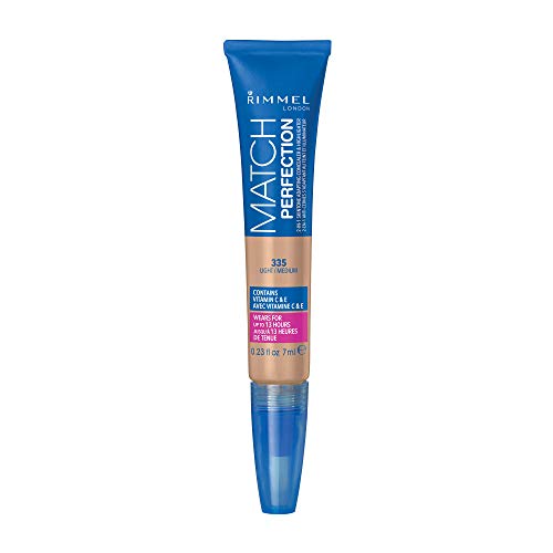 Rimmel Match Perfection 2-in-1 Concealer and Highlighter, Light Medium, 1 Count by Rimmel