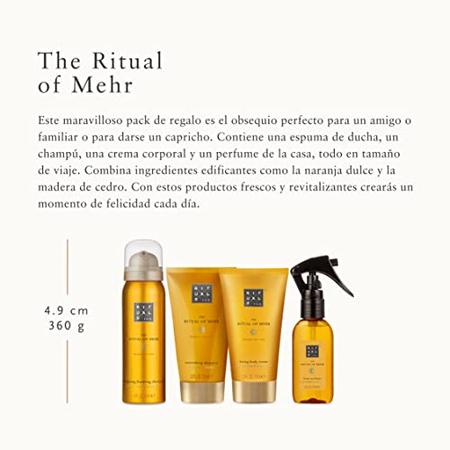 RITUALS Cesta Regalo del Ritual of Mehr, Tamaño Pequeño - Con Naranja Dulce y Madera de Cedro - Propiedades Energizantes y Estimulantes con Vitamina C