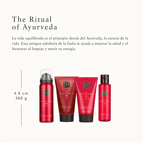 RITUALS Cesta Regalo para Mujeres del Ritual of Ayurveda, Tamaño Pequeño - Con Aceite de Rosa de la India y Almendras Dulces - Propiedades Calmantes y Nutritivas