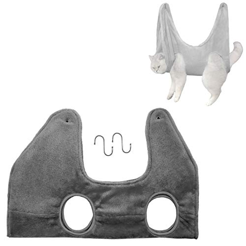 RNSSEZ Ayudante De Hamaca para Perros y Gatos, Eslinga De Hamaca para Aseo De Perros para Aseo De Mascotas, para Aseo De Mascotas, Baño, Corte De Uñas (Gris, S)