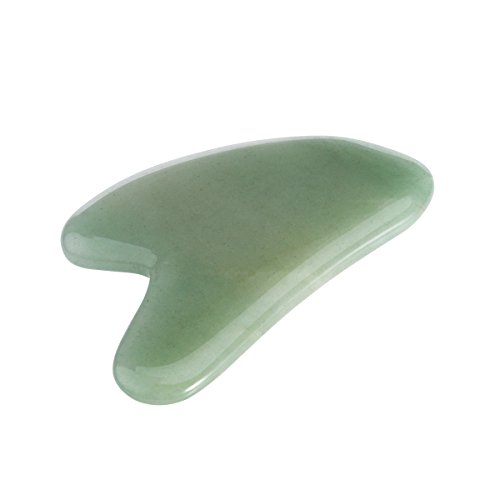 ROSENICE Gua Sha Masaje Massage Guasha Gua Sha Facial Terapia Gua Sha Stone Natural para SPA, Alivio del Dolor de Cuello（Verde）