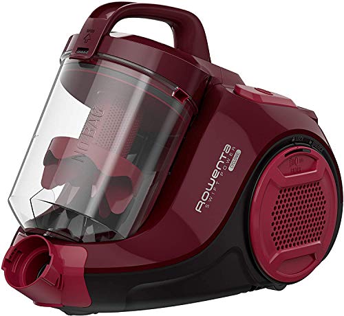 Rowenta - Aspiradora ciclónica compacta sin Bolsa Compact Power Cyclonic Rojo/Vino