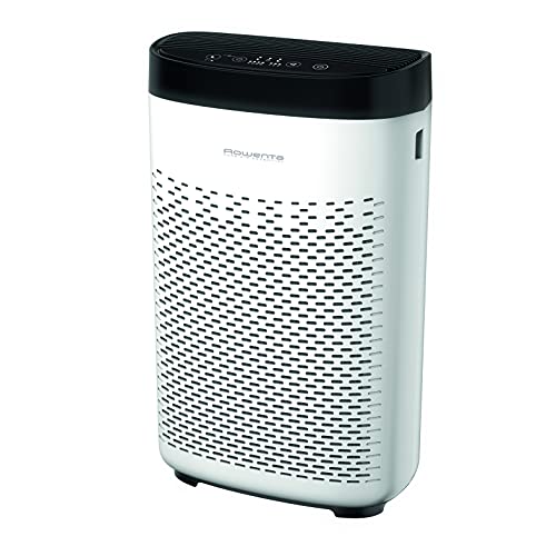 Rowenta Pure Air Essential PU2530 purificador de aire con prefiltro, filtro de carbón activo y filtro de partículas finas, 3 velocidades, modo Silencio, indicador de cambio de filtro y temporizador