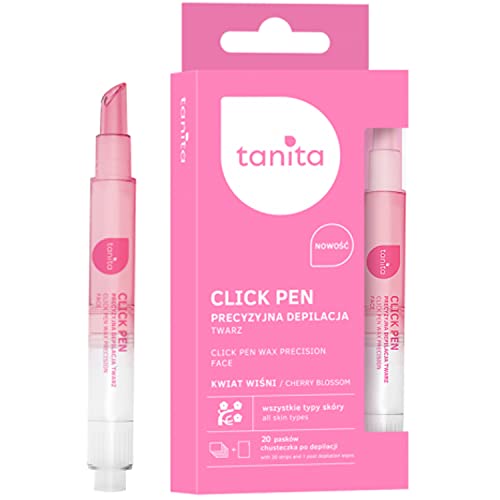 Rvm Beauty Tanita Click Pen DepilacióN Facial De PrecisióN, EliminacióN De Cejas Y Bigote, Kit De Bolã­Grafo De Cera + 20 Tiras + 1 Toallita