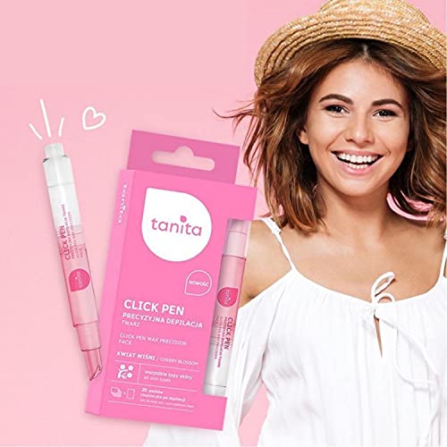 Rvm Beauty Tanita Click Pen DepilacióN Facial De PrecisióN, EliminacióN De Cejas Y Bigote, Kit De Bolã­Grafo De Cera + 20 Tiras + 1 Toallita