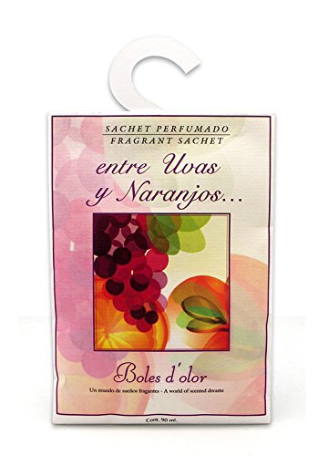 SACHET PERFUMADO CON PERCHA ENTRE UVAS Y NARANJOS