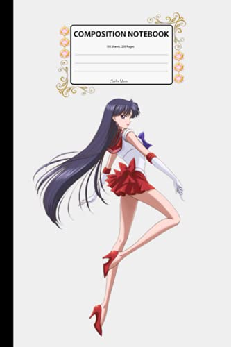 Sailor Mars: Composition Notebook 100 Lined Pages 6x9 Notebook • Writing Journal • Diary • Notepad ( V6)