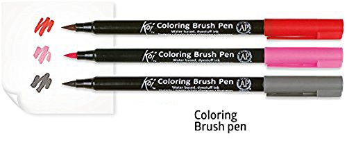 Sakura KOI Coloring Brush Set 48 - Pack de 48 rotuladores, Punta pincel