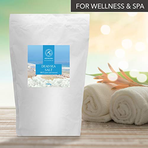 Sal del Mar Muerto 5kg - 100% Puro y Natural - Sales del Mar Muerto 5000g - Cuidado del Cuerpo - Mejores beneficios para un Buen Sueño - Belleza - Baño - Cuidado del Cuerpo - Bienestar - Relax - Spa