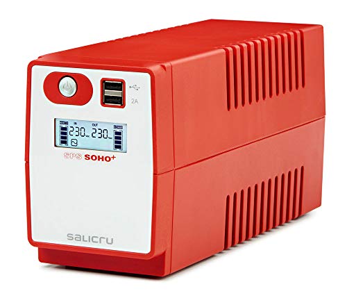 Salicru SPS.850.Soho+ - Sistema de Alimentación Ininterrumpida, Color Rojo, 850 VA