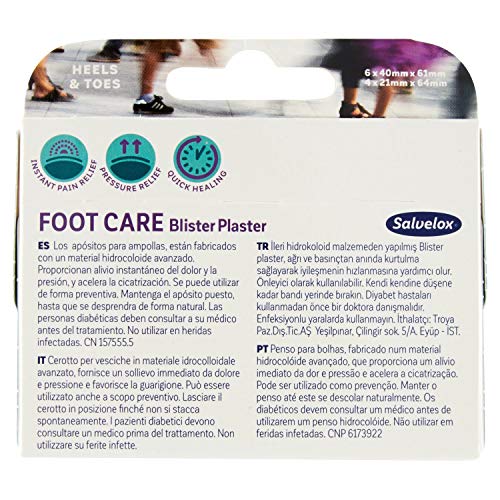 SALVELOX Foot Care Ampollas Dedos y Talón 10 unidades