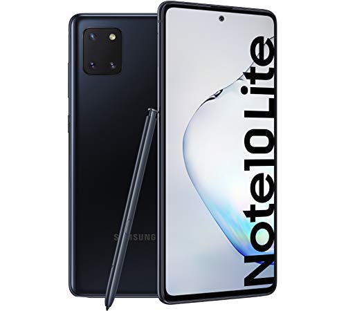 Samsung Galaxy Note 10 Lite - Smartphone de 6.7" FHD+ (4G, Dual SIM, 6GB RAM, 128GB ROM, cámara trasera 12MP(W)+12MP(UW)+12MP, cámara frontal 32MP, Octacore Exynos 9810), Aura Black [Versión española]