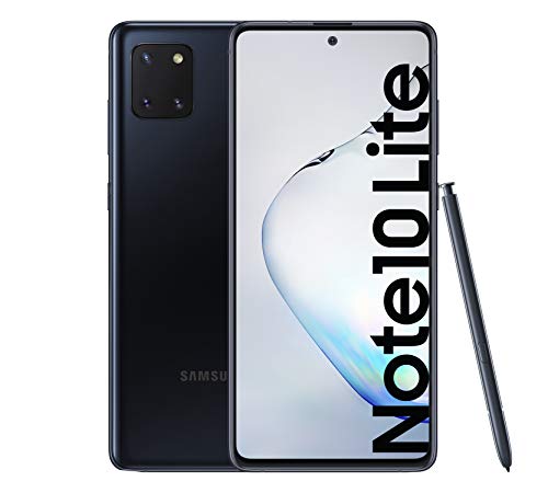 Samsung Galaxy Note 10 Lite - Smartphone de 6.7" FHD+ (4G, Dual SIM, 6GB RAM, 128GB ROM, cámara trasera 12MP(W)+12MP(UW)+12MP, cámara frontal 32MP, Octacore Exynos 9810), Aura Black [Versión española]