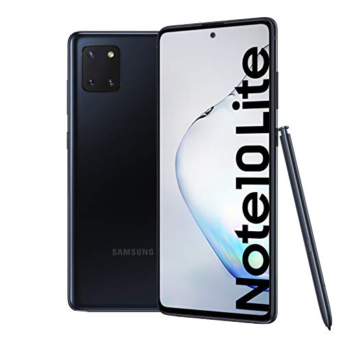 Samsung Galaxy Note 10 Lite - Smartphone de 6.7" FHD+ (4G, Dual SIM, 6GB RAM, 128GB ROM, cámara trasera 12MP(W)+12MP(UW)+12MP, cámara frontal 32MP, Octacore Exynos 9810), Aura Black [Versión española]