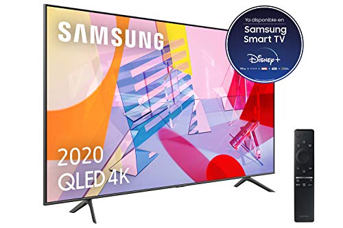 Samsung QLED 4K 2020 50Q60T - Smart TV de 50" con Resolución 4K UHD, con Alexa integrada, Inteligencia Artificial 4K Wide Viewing Angle, Sonido Inteligente, One Remote Control