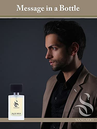 SANGADO, Perfume para hombre, 8 – 10 horas de duración, olor de lujo, picante amaderado, esencias francesas finas, extra concentradas (Eau de Parfum), elegante, masculino, seductor, 50 ml