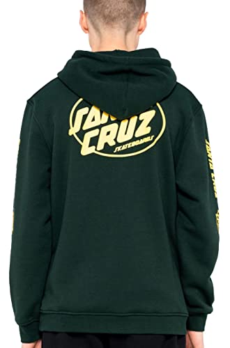 Santa Cruz Club Oval Dot Zip Ziphoodie - Sudadera para hombre, Black Forest, M