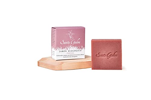 Santa Gadea Facial 120 g | Jabón ecológico | Leche de cabra y aceite de rosa mosqueta | Con aceite de oliva | Jabon sólido artesanal | Saponificación en frío