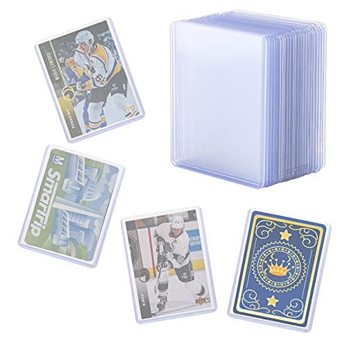 SAVITA 25 Piezas Fundas Tarjetas Coleccionables Transparentes Fundas para Cartas para Tarjetas de Béisbol Tarjetas de Juego Tarjetas Deportivas, 7,7x10,1cm