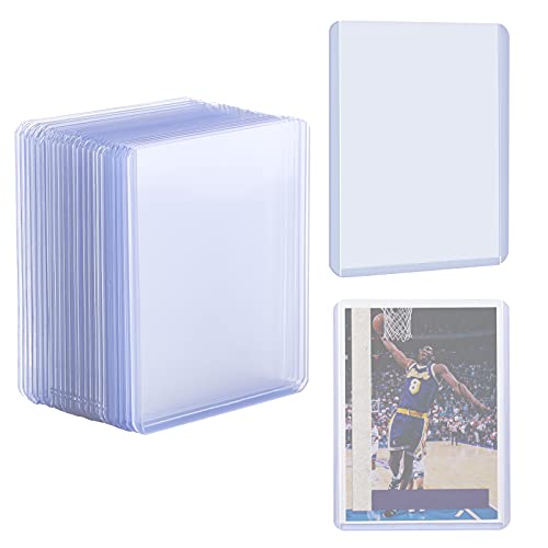 SAVITA 25 Piezas Fundas Tarjetas Coleccionables Transparentes Fundas para Cartas para Tarjetas de Béisbol Tarjetas de Juego Tarjetas Deportivas, 7,7x10,1cm