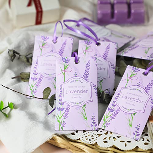 Scented-Hi Sobres Perfumadas Lavanda Sachets perfumados Bolsas Ropa perfumada para cajones Armarios Dormitorio Armario Baños Coches (14 bolsitas)