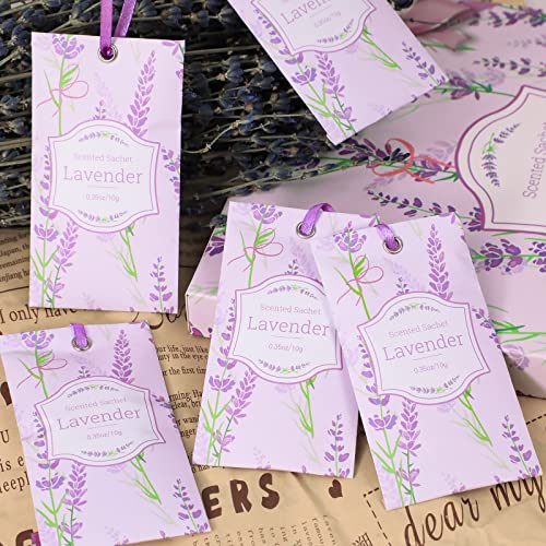 Scented-Hi Sobres Perfumadas Lavanda Sachets perfumados Bolsas Ropa perfumada para cajones Armarios Dormitorio Armario Baños Coches (14 bolsitas)