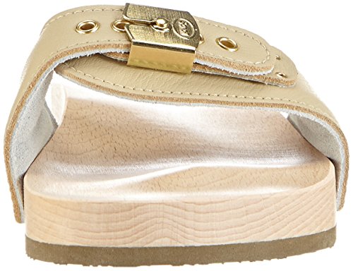 Scholl PESCURA Flat sand - Zuecos adultos unisex, Beige (sand), 42