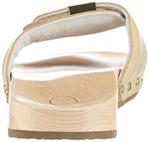 Scholl PESCURA Flat sand - Zuecos adultos unisex, Beige (sand), 42