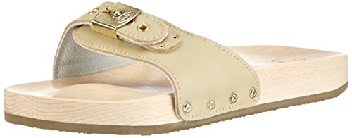 Scholl PESCURA Flat sand - Zuecos adultos unisex, Beige (sand), 42