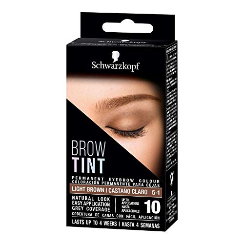 Schwarzkopf Brow Tint - Tinte De Cejas Castaño Claro Tono 5.1 – Coloración permanente - Color natural y duradero de hasta 4 semanas